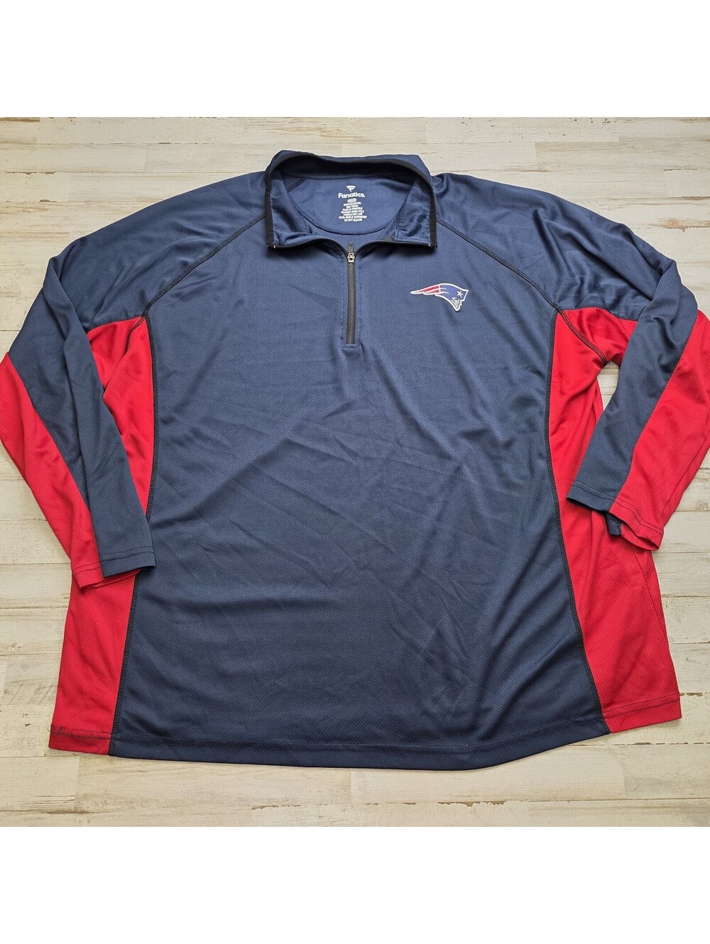 New England Patriots Mens 1/4 Zip Pullover Lightweight Jacket Men's 3XLT
